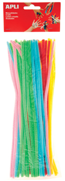 Chenilledraad Apli kids 5mmx30cm assorti fluo (50)