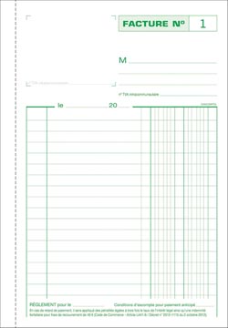 Facturen Exacompta karton 21x14,8cm 50blad tripli zelfkopiërend franstalig