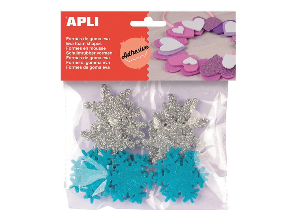 Schuimrubber Apli Kids sneeuwvlokken glitter (22)