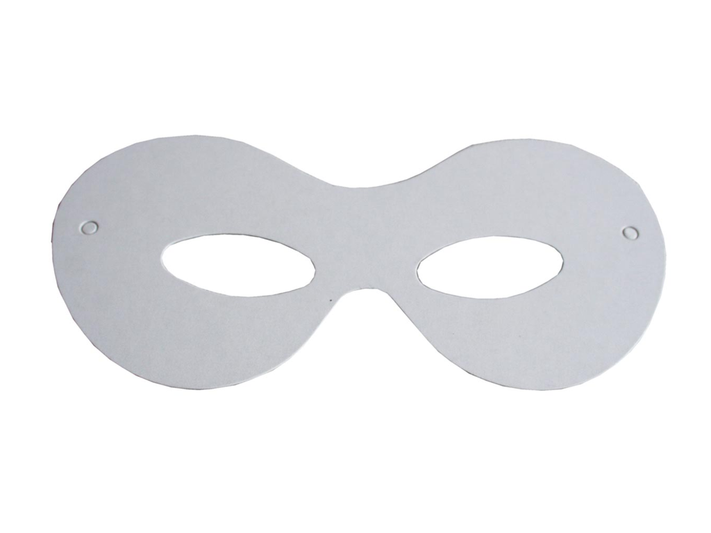 Masker Bouhon in papier met elastiek blanco wit (50)