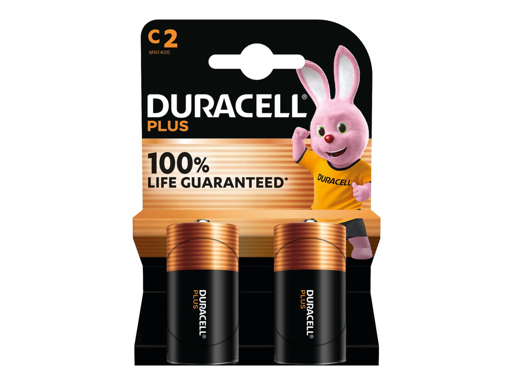 Batterij Duracell Plus 100% C (2)(4019089/4002852)