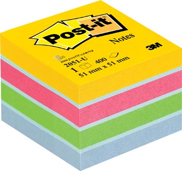 Memoblok Post-It Mini Kubus Ultra 51x51mm 400vel assorti