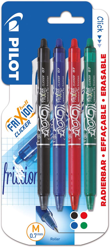 Balpen Pilot FriXion Ball Clicker 0,7mm assorti (4)