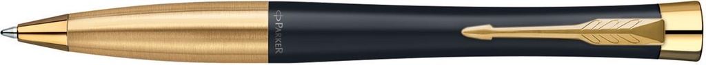 Balpen Parker Urban Twist blauwe inkt medium punt giftbox GT Muted Black zwart/goud