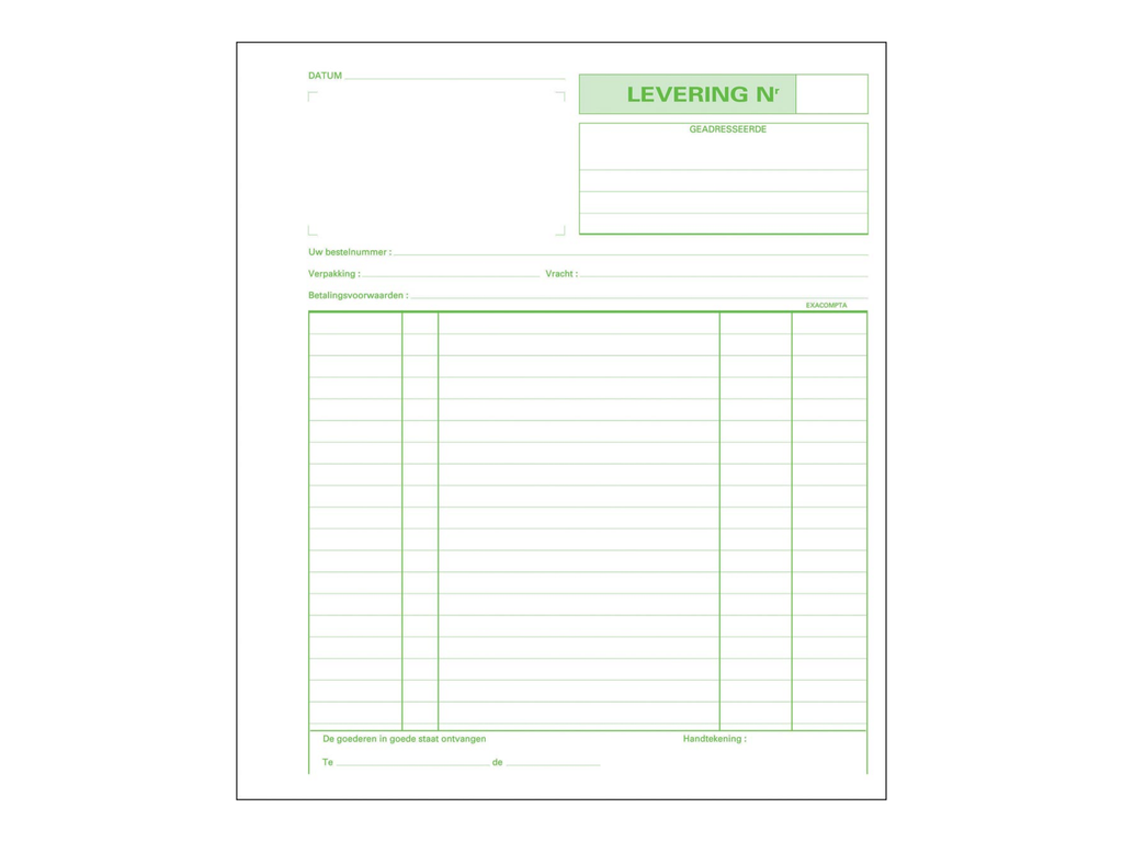 Leveringen Exacompta karton 21x18cm 50blad dupli zelfkopiërend nederlandstalig