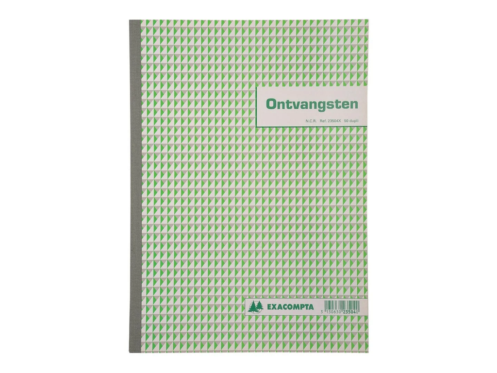 Ontvangsten Exacompta karton 29,7x21cm 50blad dupli nederlandstalig