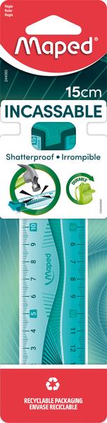Meetlat plastic Maped flex dubbele gradatie 15cm assorti