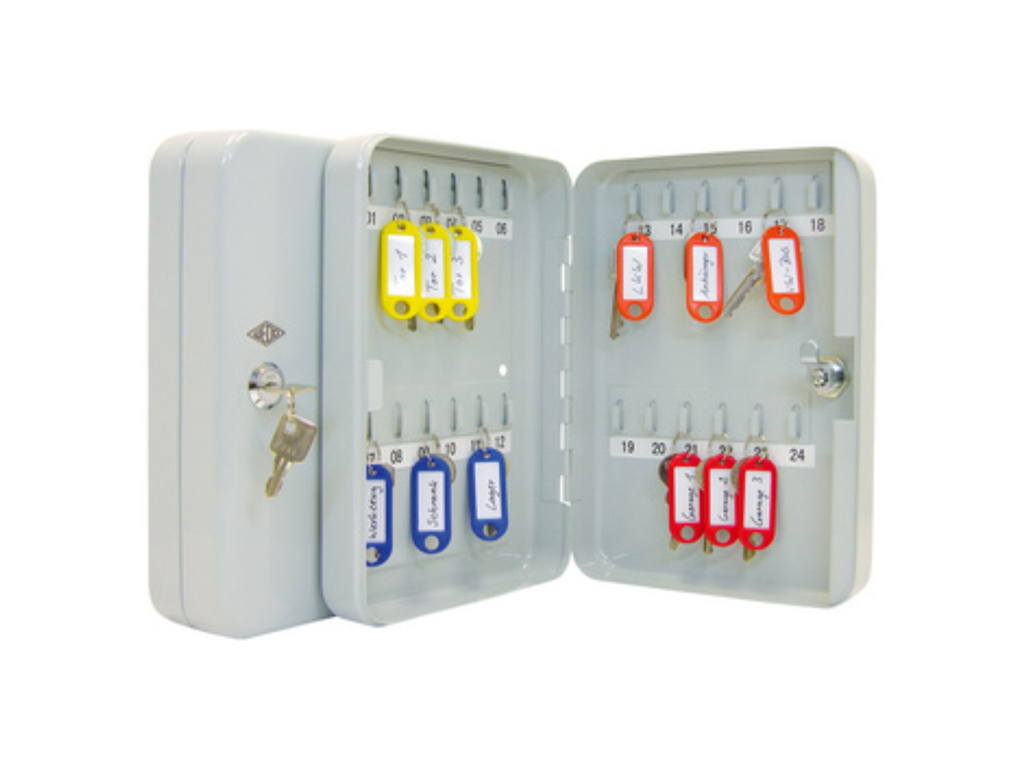 Sleutelkast Wedo 24 sleutels 18x6x25cm grijs