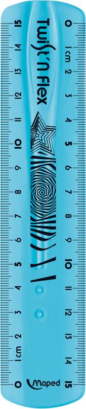 Meetlat plastic Maped twist'n flex 15cm assorti
