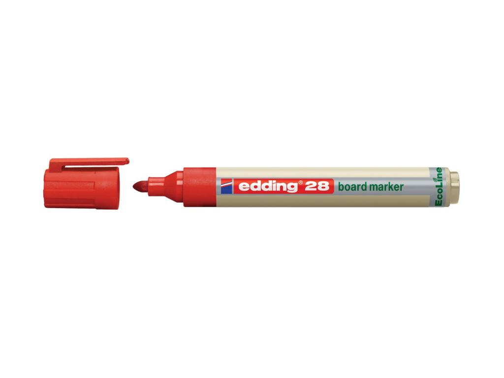 Whiteboardmarker Edding 28 EcoLine ronde punt 1,5-3mm rood