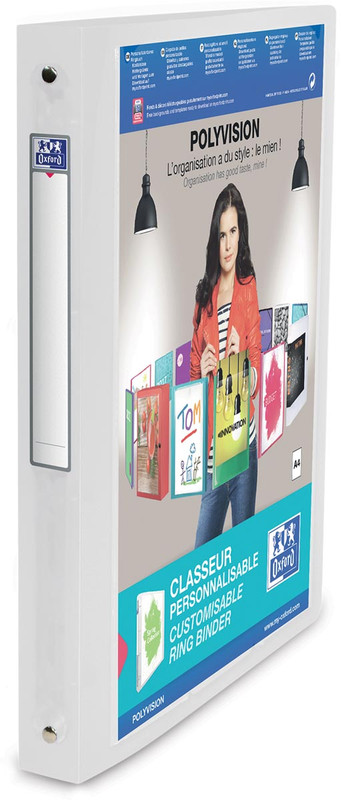 Panorama ringmap Oxford Polyvision PP A4 4 O-ringen 20mm rug 30mm transparant