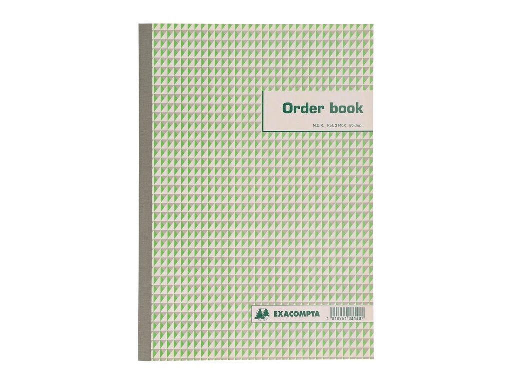 Orderboek Exacompta karton 29,7x21cm 50blad dupli gelijnd