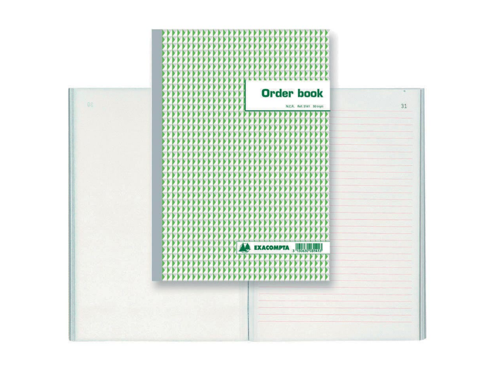 Orderboek Exacompta karton 29,7x21cm 50blad tripli gelijnd