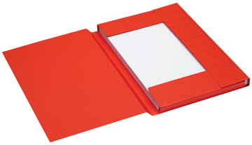 Map 3-kleppen Jalema Secolor karton folio 225g rood (25)