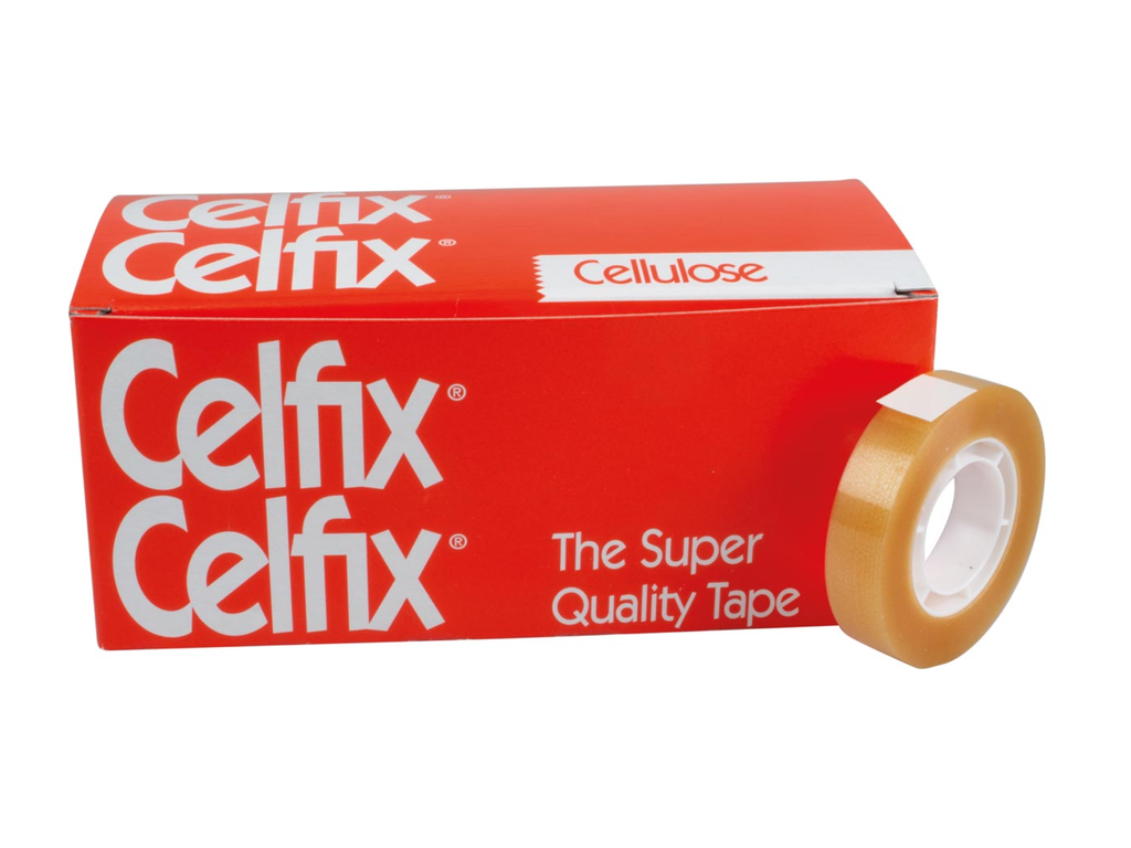 Plakband Celfix Cellulose 12mmx33m voor kleine afroller
