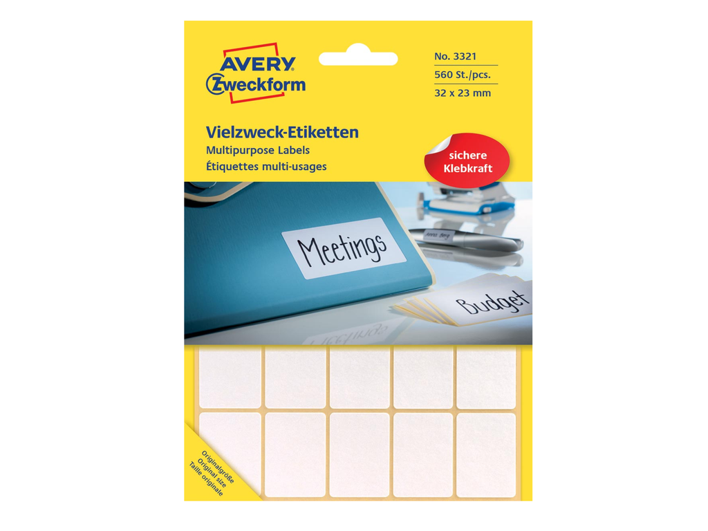 Etiketten Avery 32x23mm wit (560)