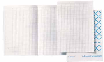 Accountantspapier Atlanta 33x20,5cm dubbel gevouwen nederlandstalig (20x5vel)