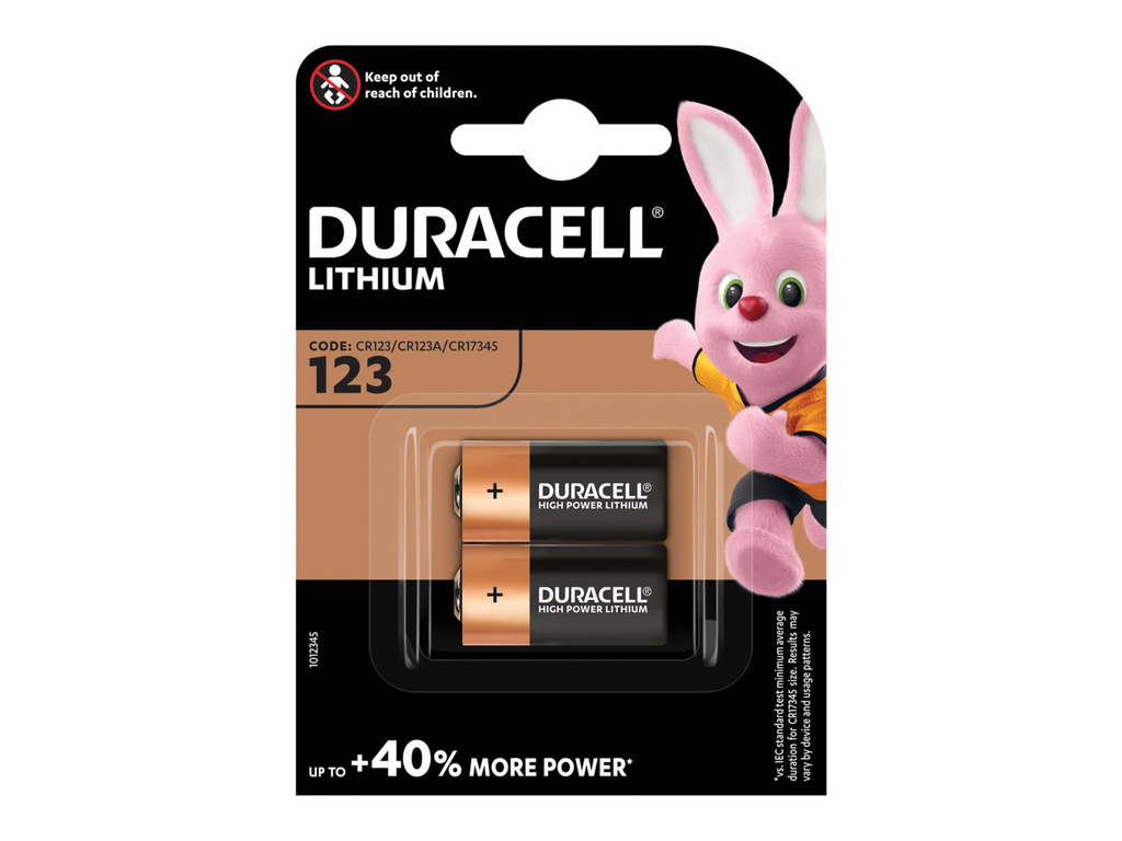 Batterij Duracell Ultra Lithium CR123 3V (2)