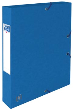 Elastobox Oxford Top File+ karton A4 rug 40mm 300vel blauw