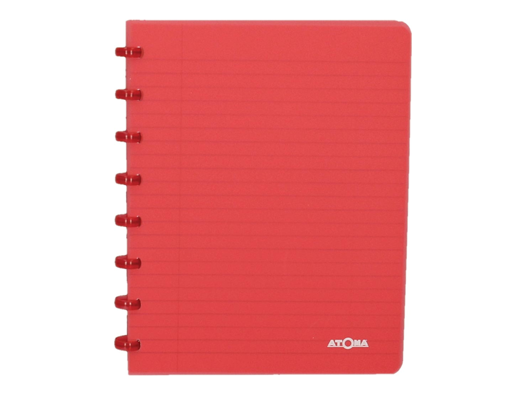 Schrift Atoma Trendy PP A5 geruit 144blz transparant rood