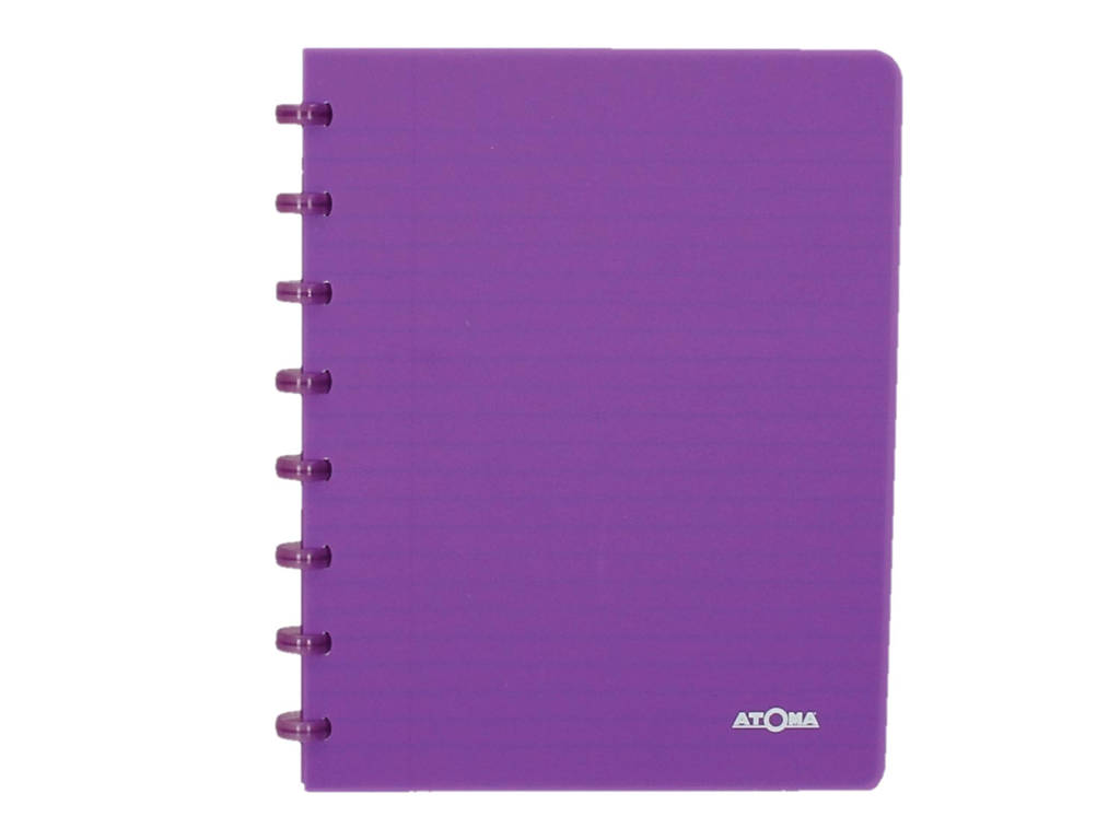 Schrift Atoma Trendy PP A5 commercieel geruit 144blz transparant paars