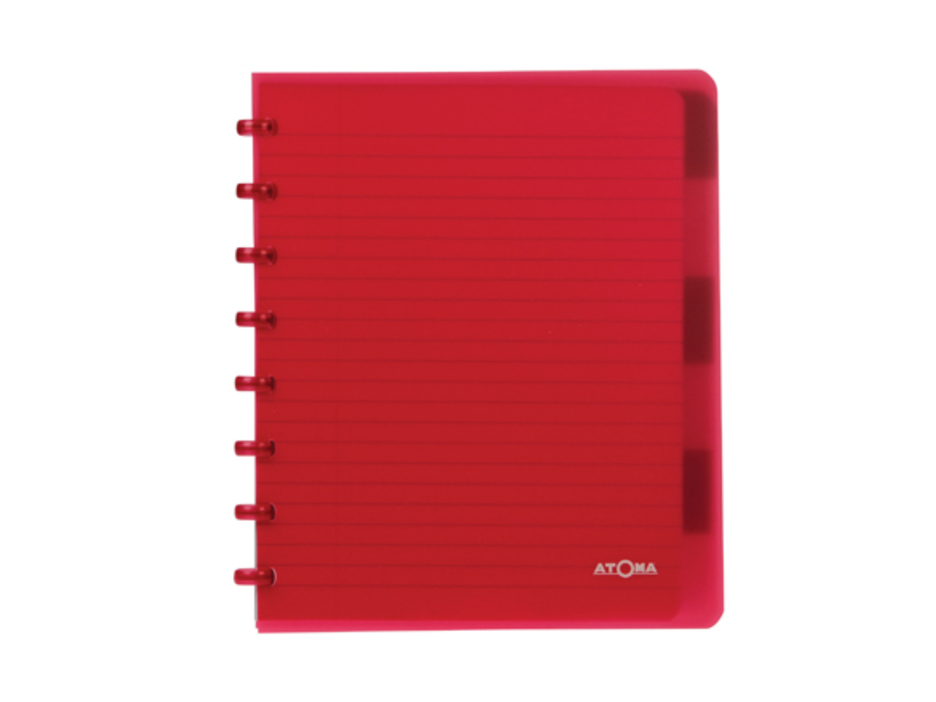 Schrift Atoma PP A5 maxi commercieel geruit 120blz met tabs transparant assorti