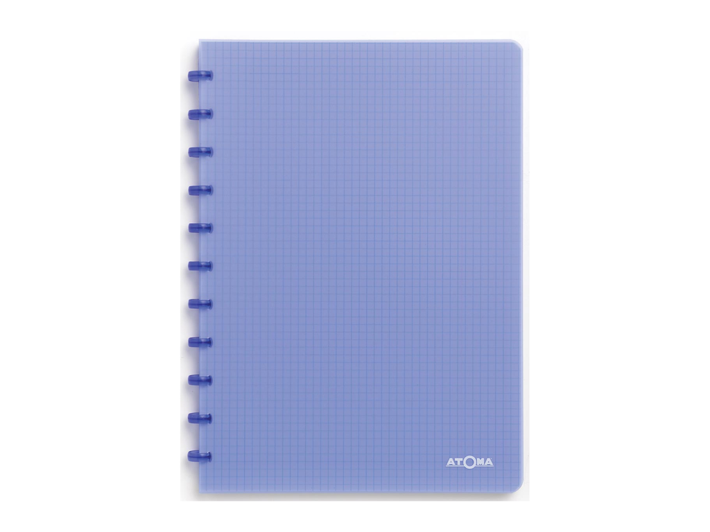 Schrift Atoma Trendy PP A4 commercieel geruit 144blz transparant blauw