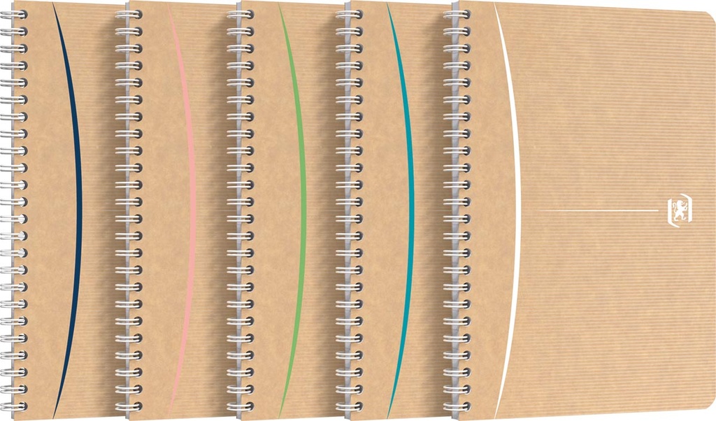 Spiraalschrift Oxford Touareg karton A5 gelijnd 180blz assorti
