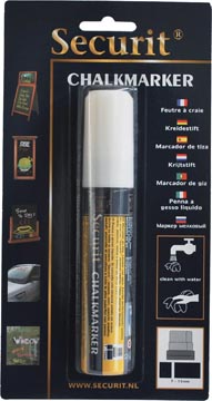 Krijtmarker Securit Original SMA720 large brede punt 7-15mm wit blister