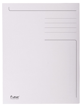 Map 3-kleppen Exacompta Forever karton A4 280g lichtgrijs (50)