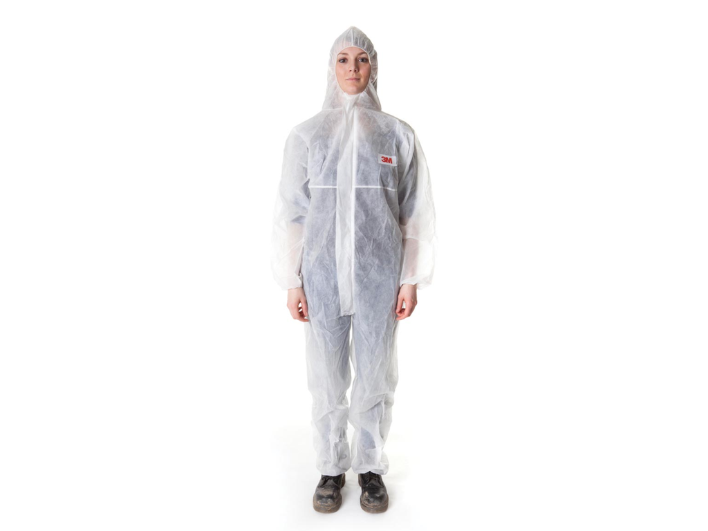 Coverall 3M met rits Large PP wit