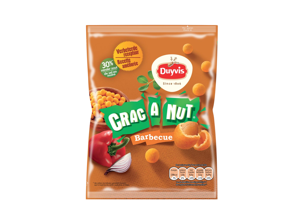 Borrelnootjes Duyvis Crac-A-Nut barbecue 200g