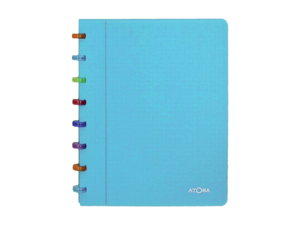 Schrift Atoma Tutti Frutti PP A5 commercieel geruit 144blz transparant blauw