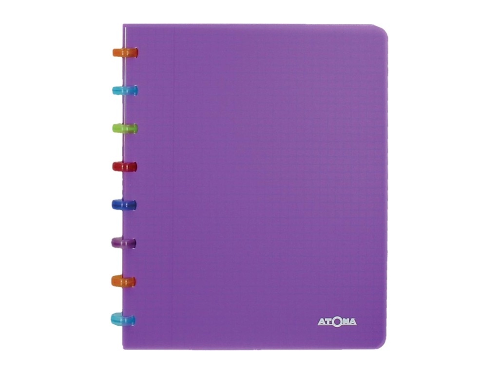 Schrift Atoma Tutti Frutti PP A5 commercieel geruit 144blz transparant paars