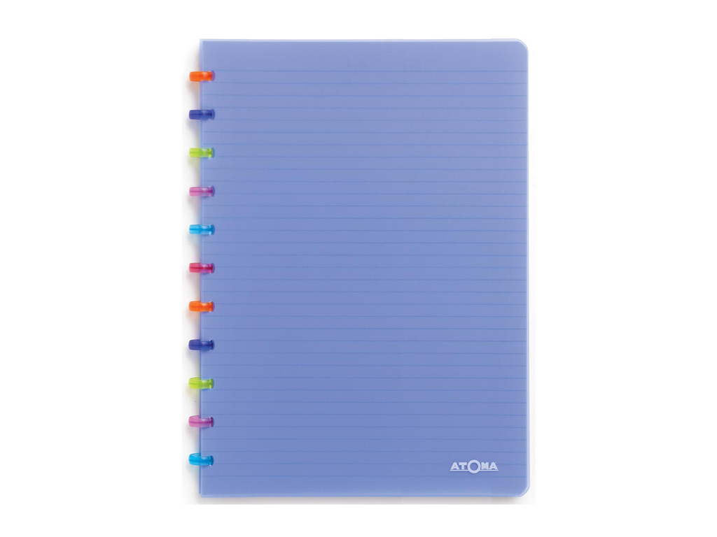 Schrift Atoma Tutti Frutti PP A4 gelijnd 144blz transparant blauw
