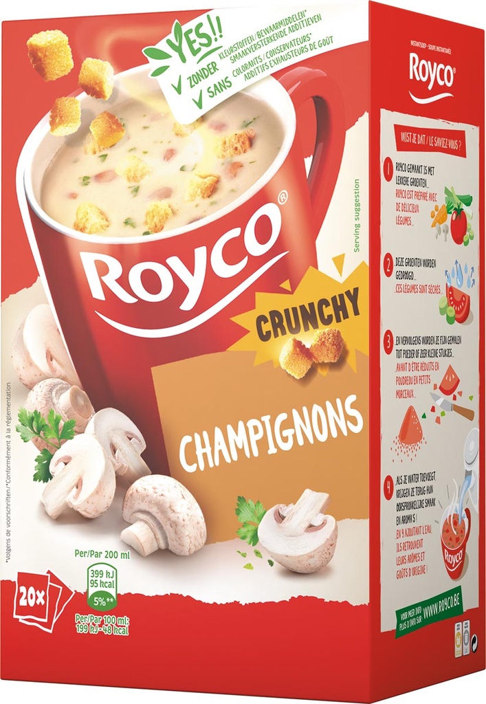 Minute soep Royco champignons/korstjes (20)