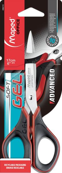 Schaar Maped Advanced Gel 17cm zwart/rood