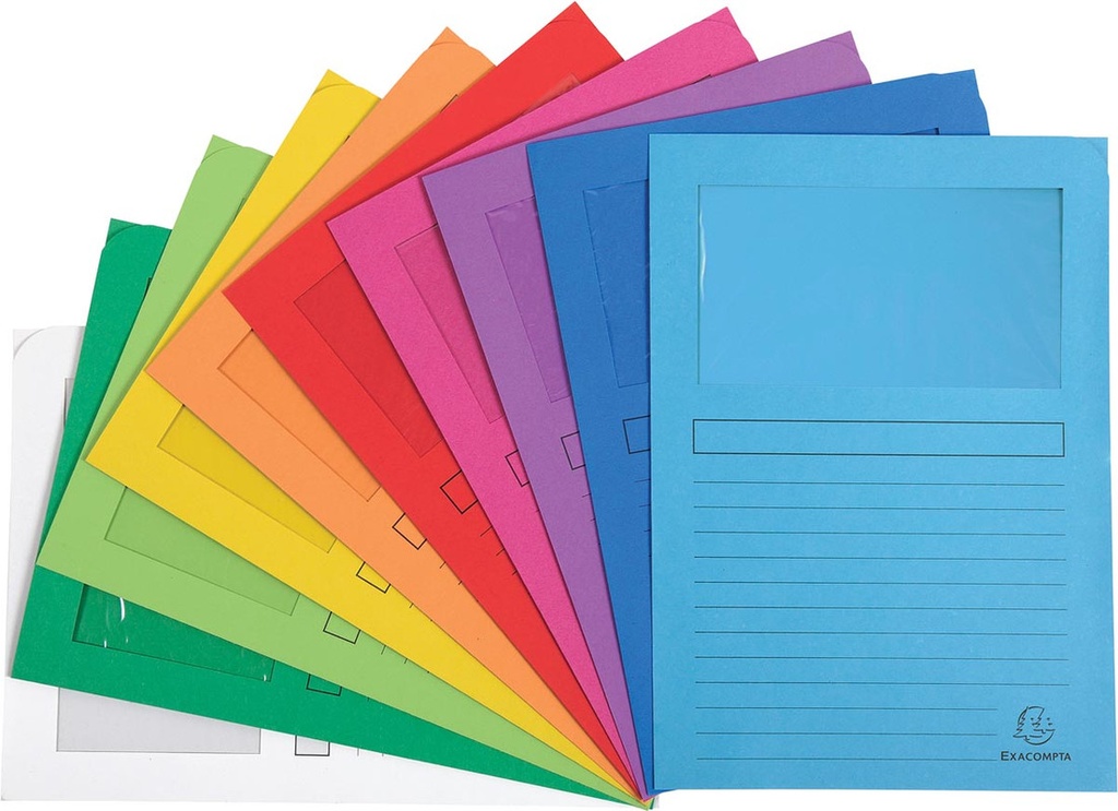 L-map Exacompta Forever karton A4 120g met venster assorti (100)