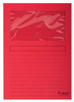 L-map Exacompta Forever karton A4 120g met venster rood (100)