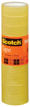 Plakband Scotch 508 15mmx33m transparant (10) voor kleine afroller