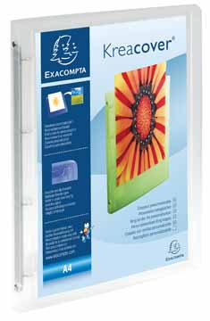 Panorama ringmap Exacompta PP A4 maxi 4 O-ringen 30mm rug 40mm 1 insteektas transparant kristal