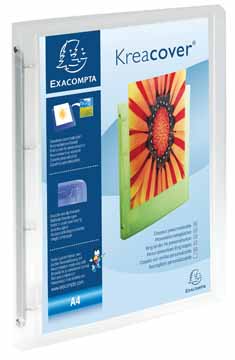 Panorama ringmap Exacompta PP A4 4 O-ringen 15mm rug 20mm 1 insteektas transparant