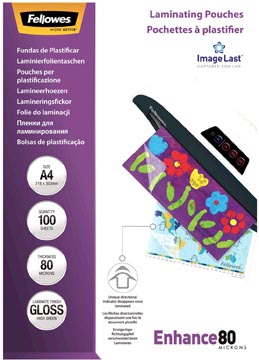 Lamineerhoes Fellowes ImageLast Enhance A4 2x80µ (100) (CRC53061)