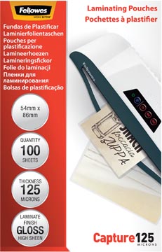 Lamineerhoes Fellowes Capture 54x86mm 2x125µ (100)