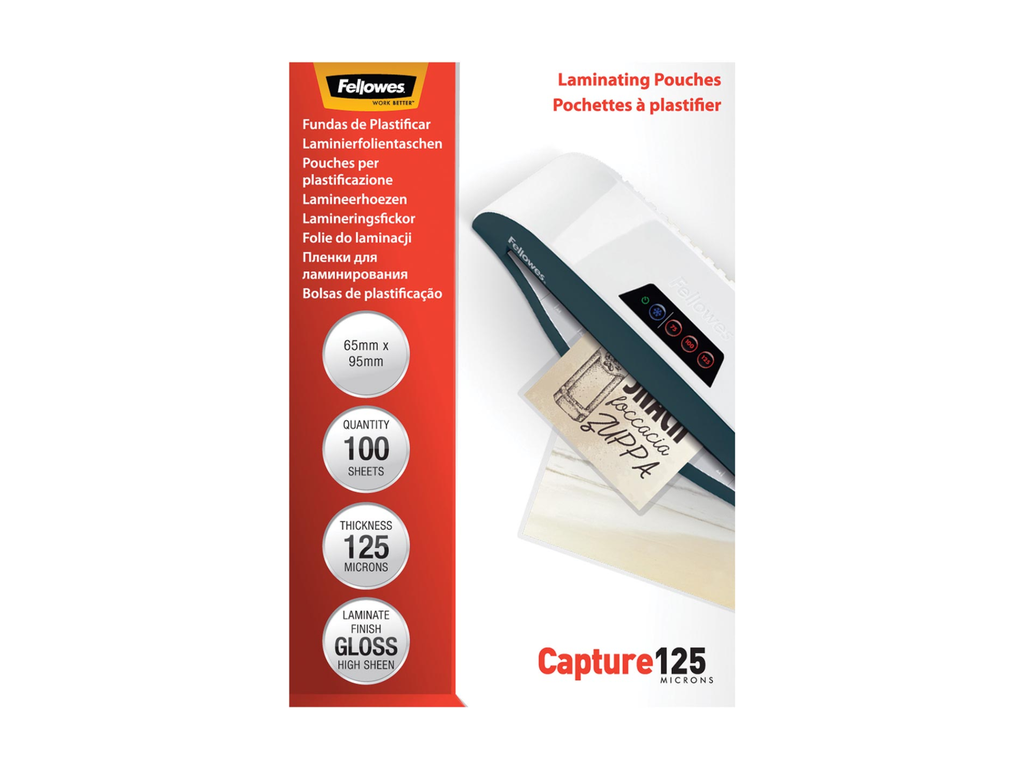 Lamineerhoes Fellowes Capture 65x95mm 2x125µ (100)