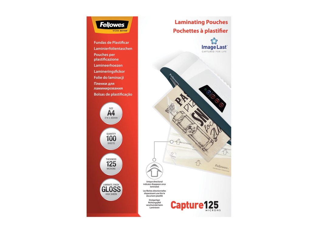 Lamineerhoes Fellowes ImageLast Capture A4 2x125µ (100)