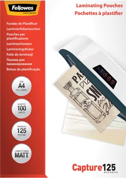 Lamineerhoes Fellowes Capture A4 2x125µ mat (100)