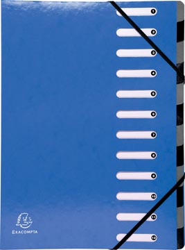 Sorteermap Exacompta Iderama Harmonika karton A4 12-vaks donkerblauw