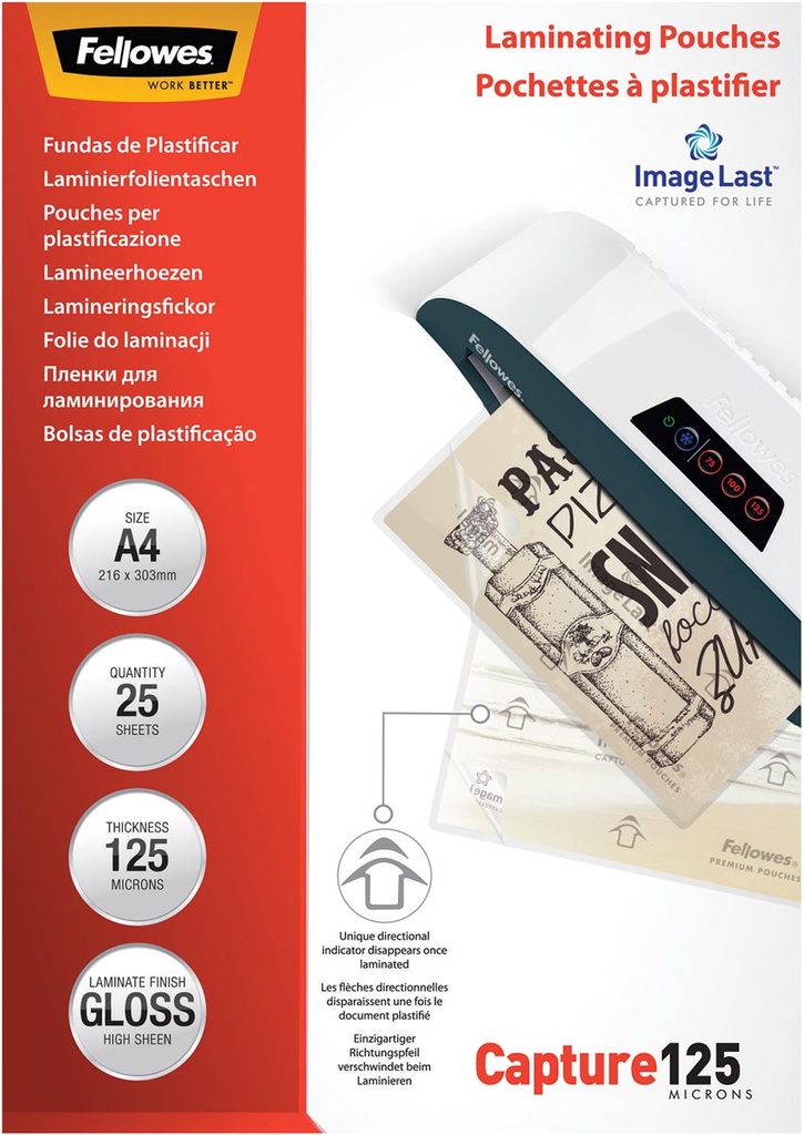 Lamineerhoes Fellowes ImageLast Capture A4 2x125µ (25)
