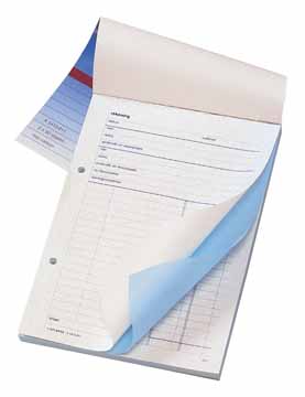 Rekeningblok Atlanta nederlandstalig 14,8x21cm A5 2-voud 1vel carbon 50sets